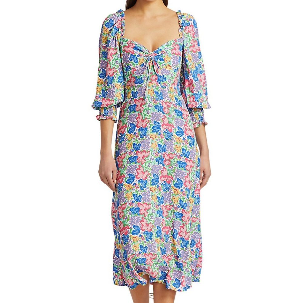 Faithfull the Brand Mathilde Balloon-Sleeve Floral